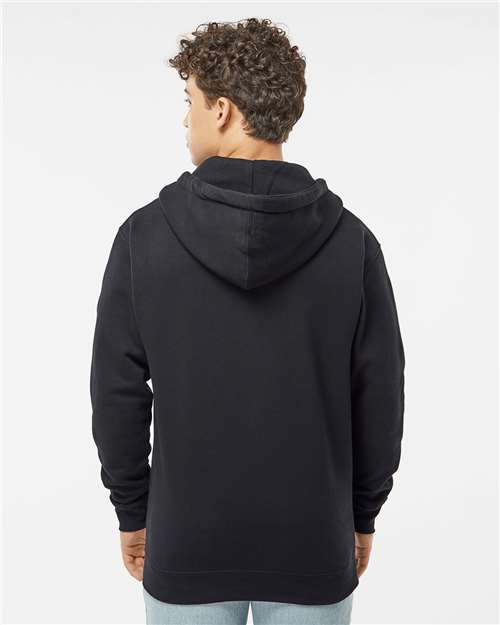 Independent Trading Co. IND4000Z Unisex Heavyweight Full-Zip Hooded Sweatshirt - Black - model back