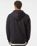 Independent Trading Co. IND4000Z Unisex Heavyweight Full-Zip Hooded Sweatshirt - Charcoal Heather - model back