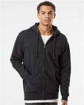 Independent Trading Co. IND4000Z Unisex Heavyweight Full-Zip Hooded Sweatshirt - Charcoal Heather - model front