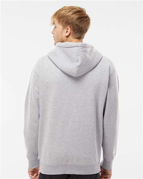Independent Trading Co. IND4000Z Unisex Heavyweight Full-Zip Hooded Sweatshirt - Grey Heather - model back