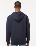 Independent Trading Co. IND4000Z Unisex Heavyweight Full-Zip Hooded Sweatshirt - Navy - model back