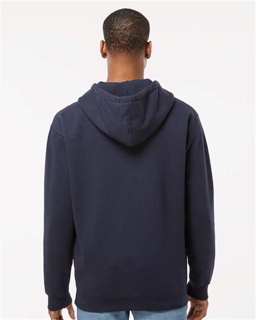 Independent Trading Co. IND4000Z Unisex Heavyweight Full-Zip Hooded Sweatshirt - Navy - model back