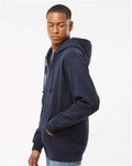 Independent Trading Co. IND4000Z Unisex Heavyweight Full-Zip Hooded Sweatshirt - Navy - model side