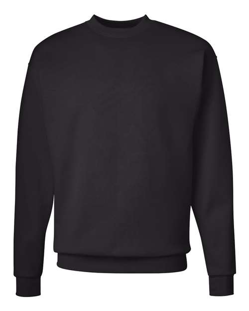 Hanes P160 EcoSmart Crewneck Sweatshirt - Black - flat front