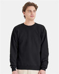 Hanes P160 EcoSmart Crewneck Sweatshirt - Black - model front