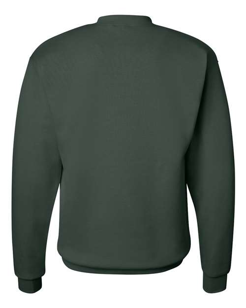Hanes P160 EcoSmart Crewneck Sweatshirt - Deep Forest - back