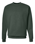 Hanes P160 EcoSmart Crewneck Sweatshirt - Deep Forest - flat front