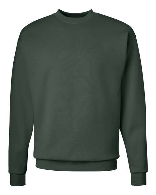 Hanes P160 EcoSmart Crewneck Sweatshirt - Deep Forest - flat front