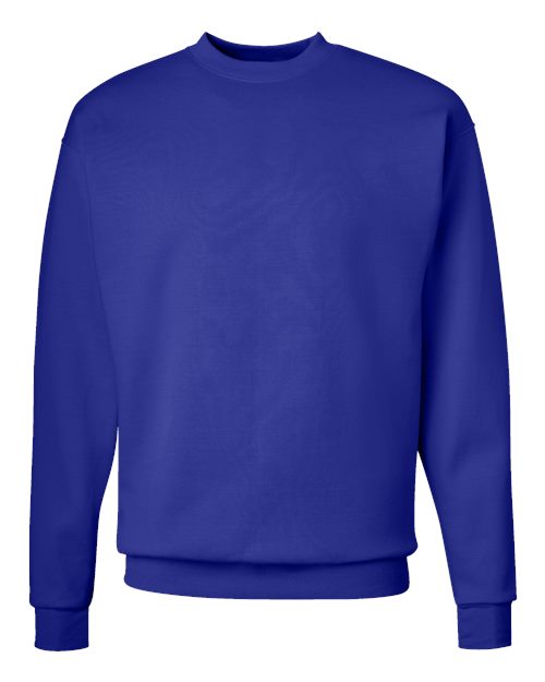 Hanes P160 EcoSmart Crewneck Sweatshirt - Deep Royal - flat front