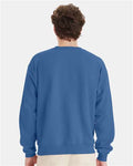 Hanes P160 EcoSmart Crewneck Sweatshirt - Denim Blue - model back