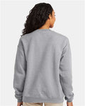 Hanes P160 EcoSmart Crewneck Sweatshirt - Light Steel - model back