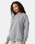 Hanes P160 EcoSmart Crewneck Sweatshirt - Light Steel - model side