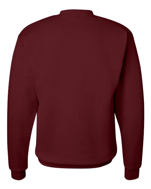 Hanes P160 EcoSmart Crewneck Sweatshirt - Maroon - back