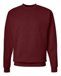 Hanes P160 EcoSmart Crewneck Sweatshirt - Maroon - flat front