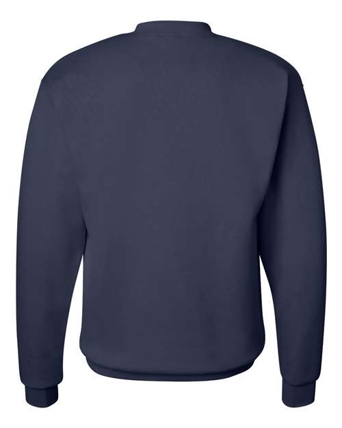 Hanes P160 EcoSmart Crewneck Sweatshirt - Navy - back