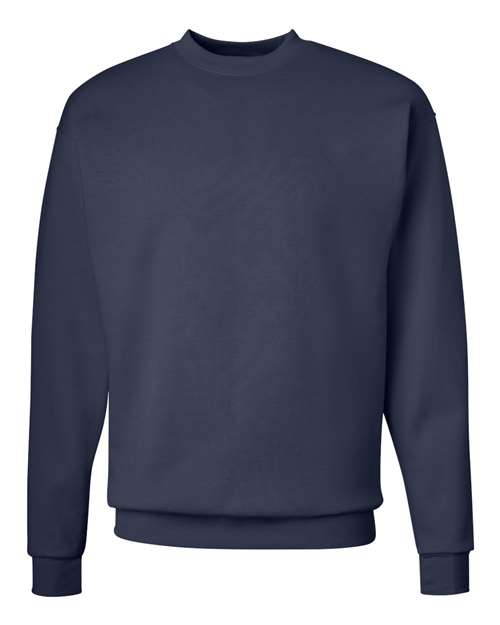 Hanes P160 EcoSmart Crewneck Sweatshirt - Navy - flat front