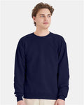 Hanes P160 EcoSmart Crewneck Sweatshirt - Navy - model front