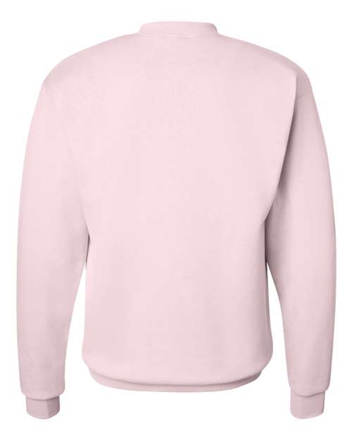 Hanes P160 EcoSmart Crewneck Sweatshirt - Pale Pink - back