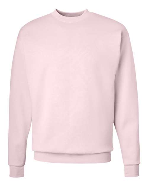 Hanes P160 EcoSmart Crewneck Sweatshirt - Pale Pink - flat front