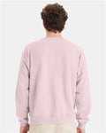Hanes P160 EcoSmart Crewneck Sweatshirt - Pale Pink - model back