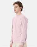 Hanes P160 EcoSmart Crewneck Sweatshirt - Pale Pink - model side