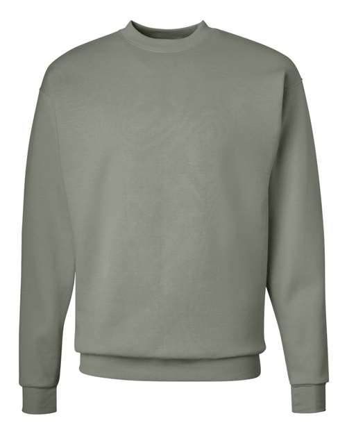 Hanes P160 EcoSmart Crewneck Sweatshirt - Stonewashed Green - flat front