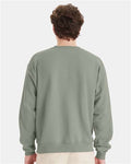 Hanes P160 EcoSmart Crewneck Sweatshirt - Stonewashed Green - model back