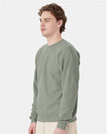 Hanes P160 EcoSmart Crewneck Sweatshirt - Stonewashed Green - model side