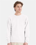 Hanes P160 EcoSmart Crewneck Sweatshirt - White - model front