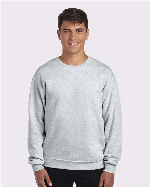Jerzees 562MR NuBlend Crewneck Sweatshirt - Ash - model front