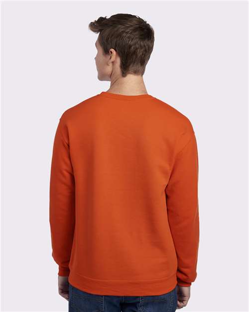 Jerzees 562MR NuBlend Crewneck Sweatshirt - Burnt Orange - model back