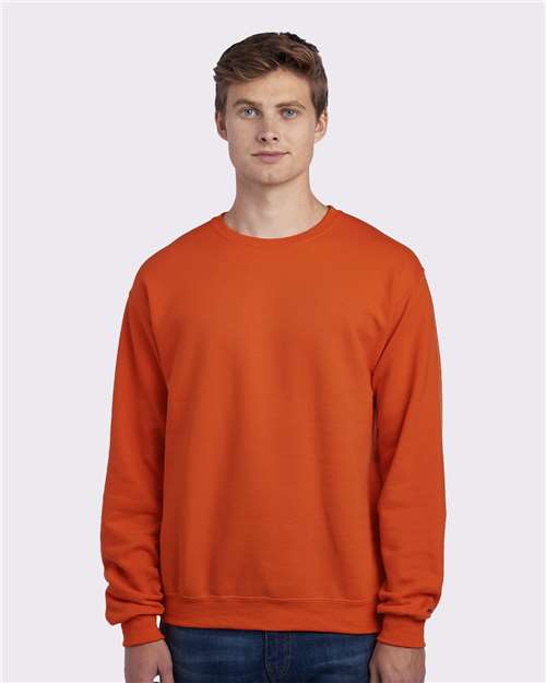Jerzees 562MR NuBlend Crewneck Sweatshirt - Burnt Orange - model front