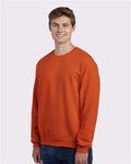 Jerzees 562MR NuBlend Crewneck Sweatshirt - Burnt Orange - model side
