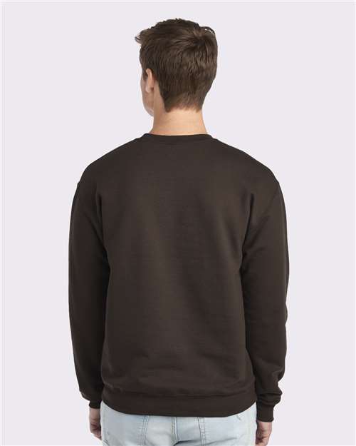 Jerzees 562MR NuBlend Crewneck Sweatshirt - Chocolate - model back