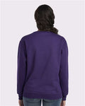 Jerzees 562MR NuBlend Crewneck Sweatshirt - Deep Purple - model back