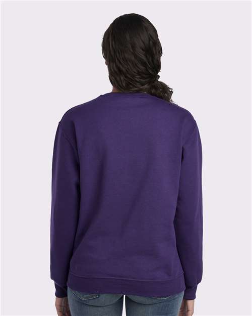 Jerzees 562MR NuBlend Crewneck Sweatshirt - Deep Purple - model back