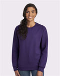 Jerzees 562MR NuBlend Crewneck Sweatshirt - Deep Purple - model front