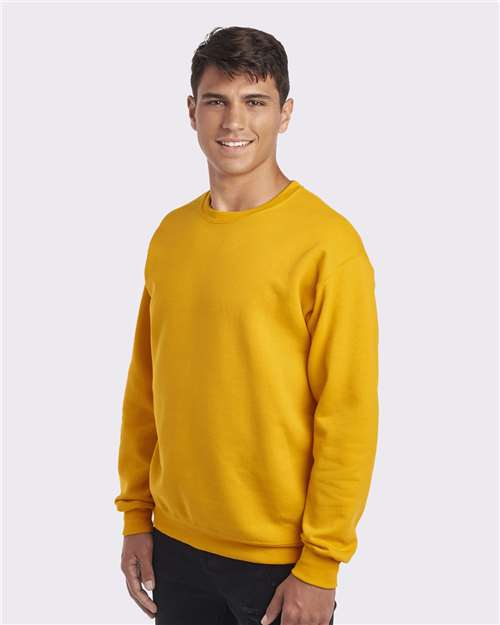 Jerzees 562MR NuBlend Crewneck Sweatshirt - Gold - model side