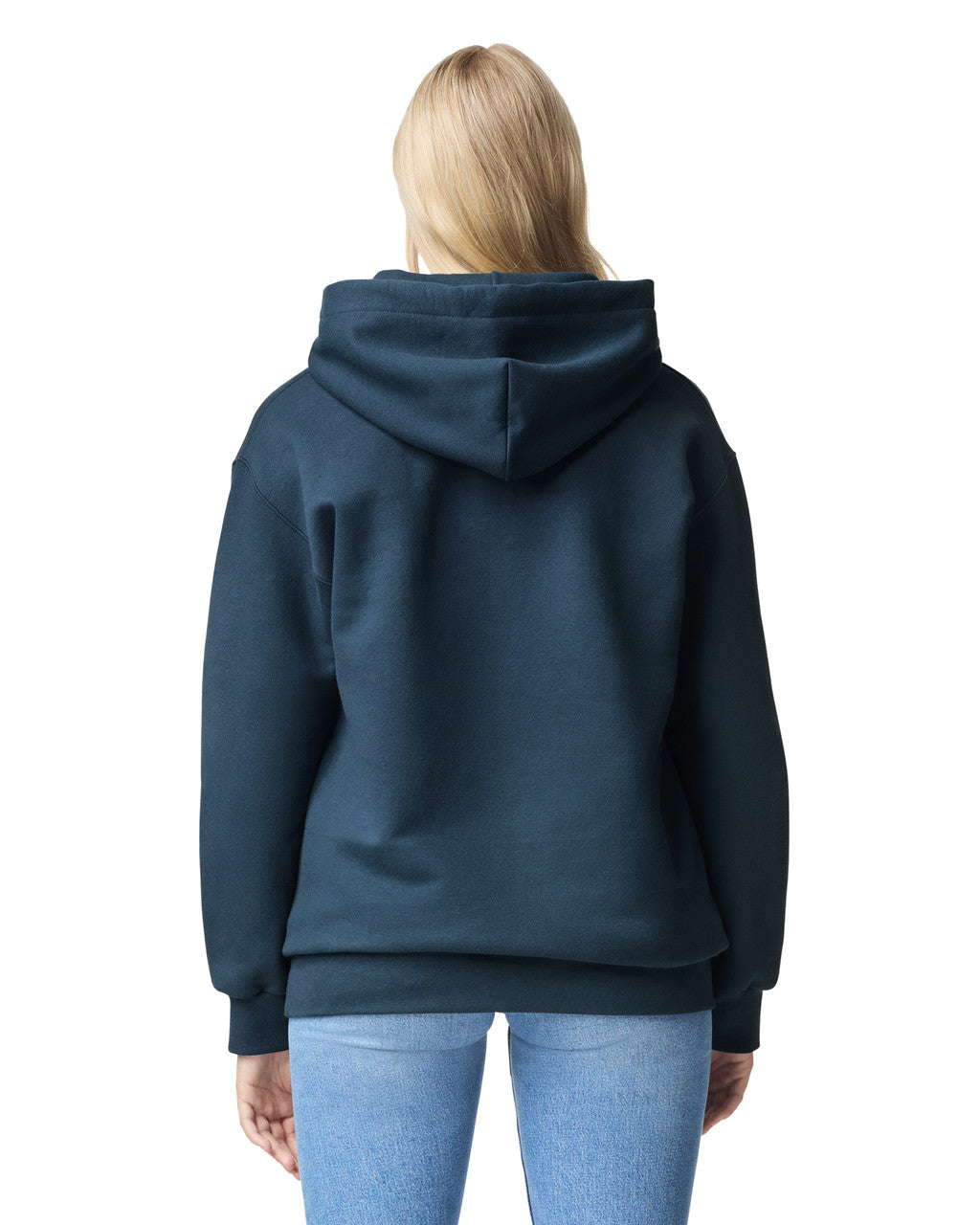 Gildan 19500 Unisex Hammer Maxweight Hooded Sweatshirt - Blue Dusk - model back