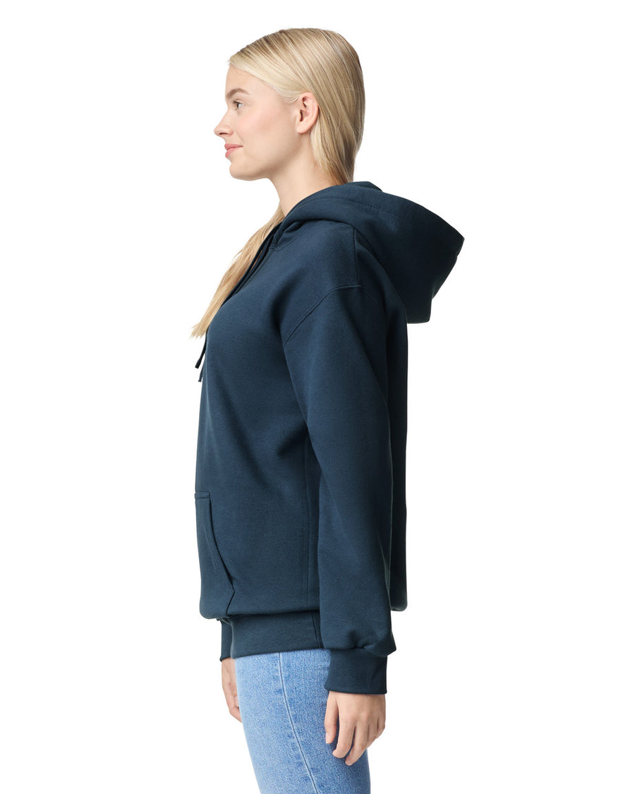 Gildan 19500 Unisex Hammer Maxweight Hooded Sweatshirt - Blue Dusk - model side