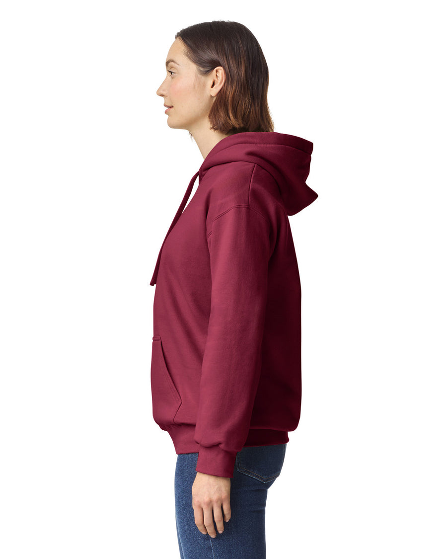 Gildan 19500 Unisex Hammer Maxweight Hooded Sweatshirt - Garnet - model side