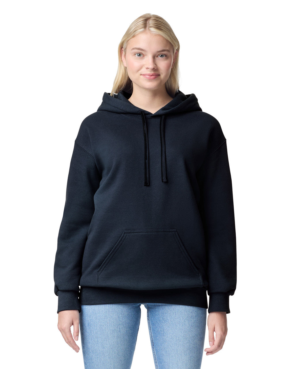 Gildan 19500 Unisex Hammer Maxweight Hooded Sweatshirt - Pitch Black - model front
