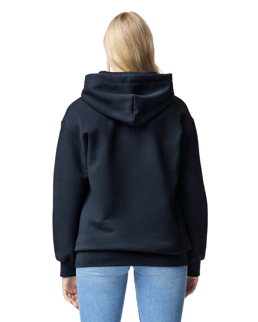 Gildan 19500 Unisex Hammer Maxweight Hooded Sweatshirt - Pitch Black - model back