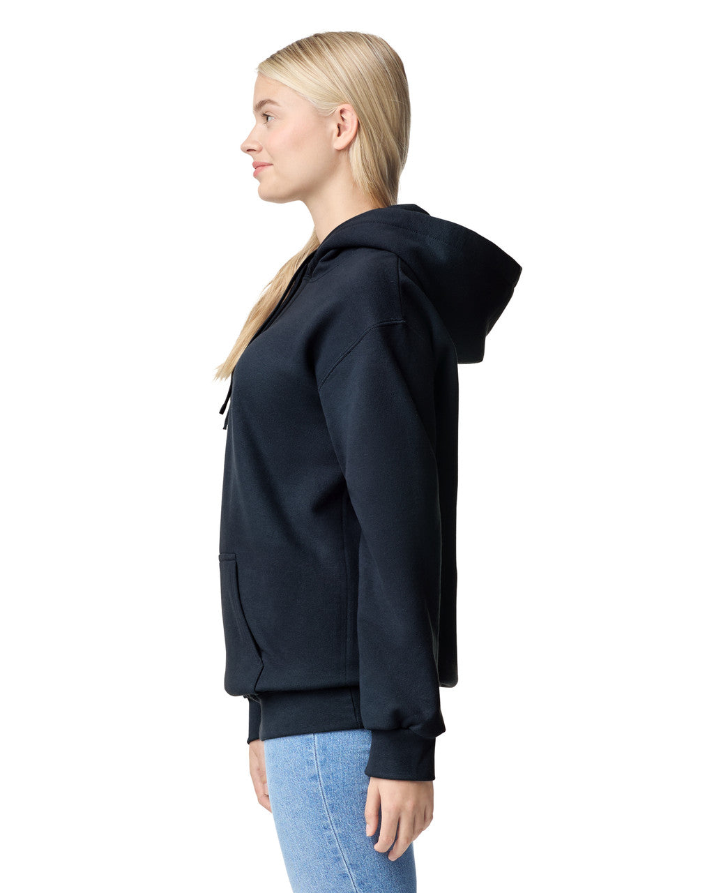 Gildan 19500 Unisex Hammer Maxweight Hooded Sweatshirt - Pitch Black - model side