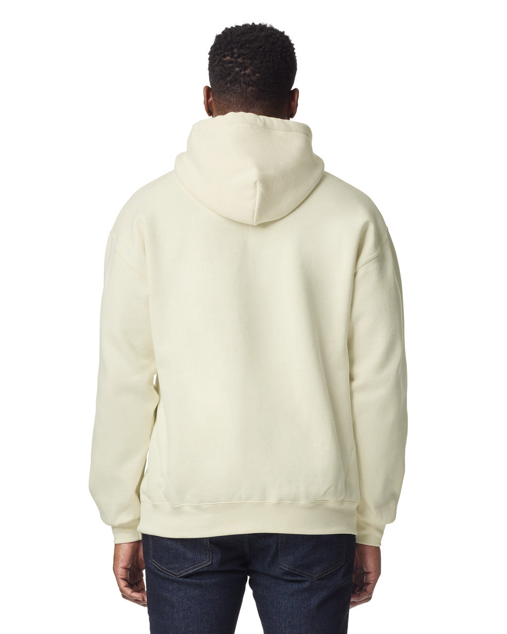 Gildan 19500 Unisex Hammer Maxweight Hooded Sweatshirt - Off White - model back