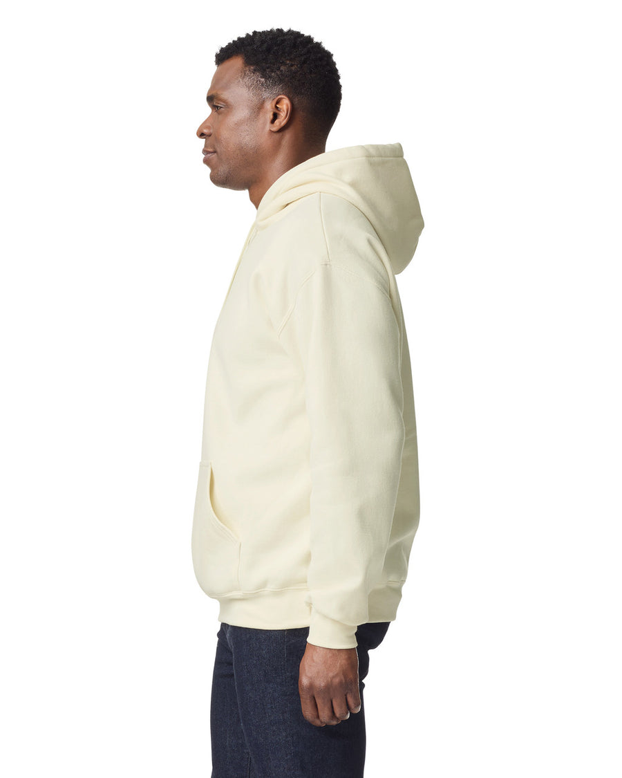 Gildan 19500 Unisex Hammer Maxweight Hooded Sweatshirt - Off White - model side
