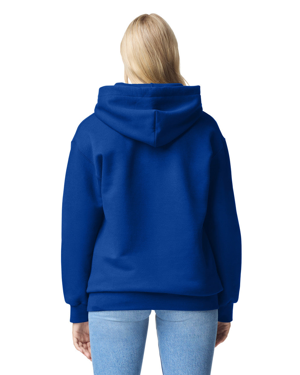 Gildan 19500 Unisex Hammer Maxweight Hooded Sweatshirt - Deep Royal - model back