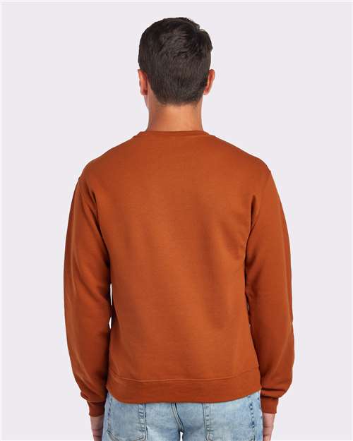 Jerzees 562MR NuBlend Crewneck Sweatshirt - Texas Orange - model back