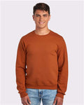 Jerzees 562MR NuBlend Crewneck Sweatshirt - Texas Orange - model front