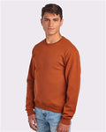 Jerzees 562MR NuBlend Crewneck Sweatshirt - Texas Orange - model side